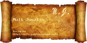 Mult Jusztin névjegykártya